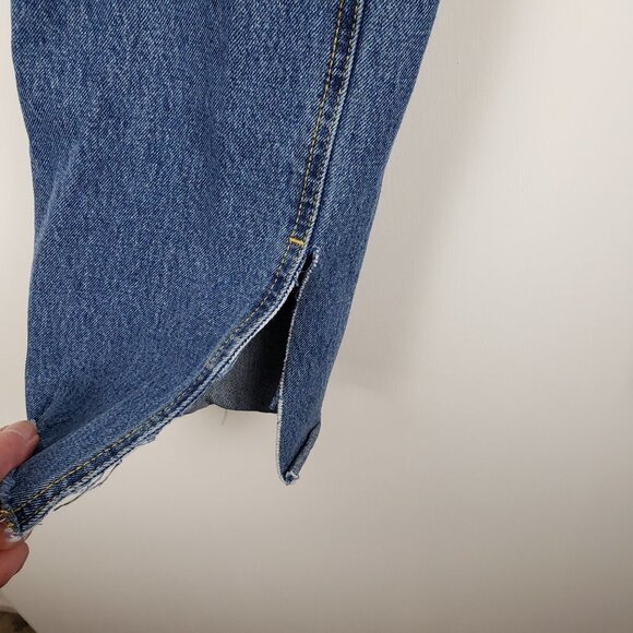 Avec Les Filles Straight Leg Jeans High Rise Distressed Split Hem Womens Size 2 - Picture 4 of 11